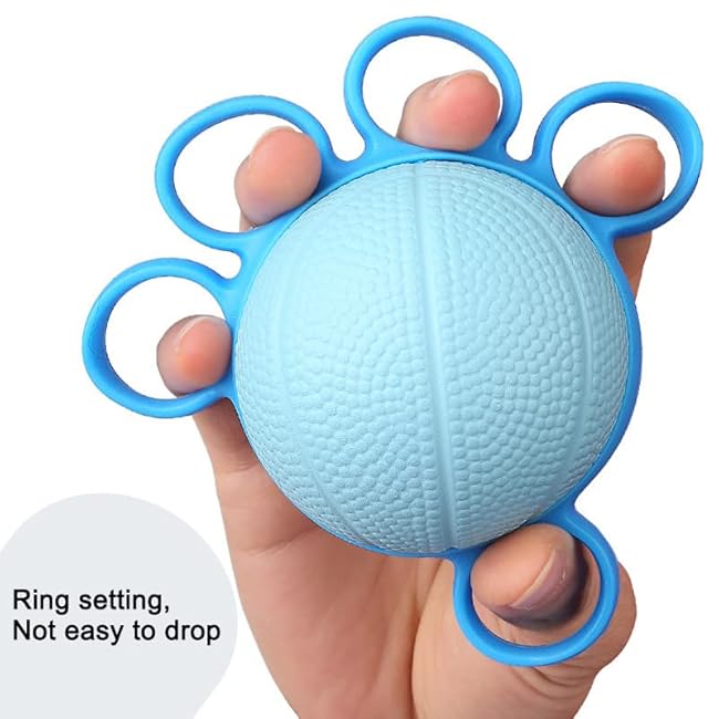 Finger Exercise Ball, Finger Strengthener Training Squeeze Ball Silicone Finger Stretcher Hand Grip Strength Training Ball Forearm Wrist Stress Relief Physical Therapy Hand Strength Exerciser