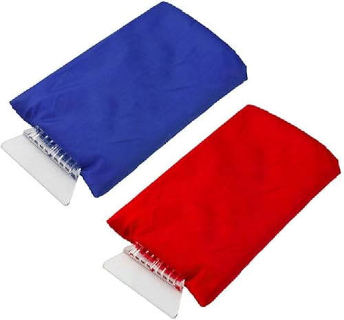 SEIWEI Paquete de 2 raspadores de hielo para parabrisas de automóvil, sin rasguños, raspadores de nieve de mano, herramienta de limpieza de