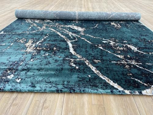 Image of 6 x 9 Feet Modern Carpet for Living Room | Non-Fade Soft Floor Rug for Hall & Bedroom | Easy Clean & Non-Slip Backing