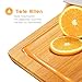 Masthome tabla de cortar de bambú con ranura para jugo y mango,...