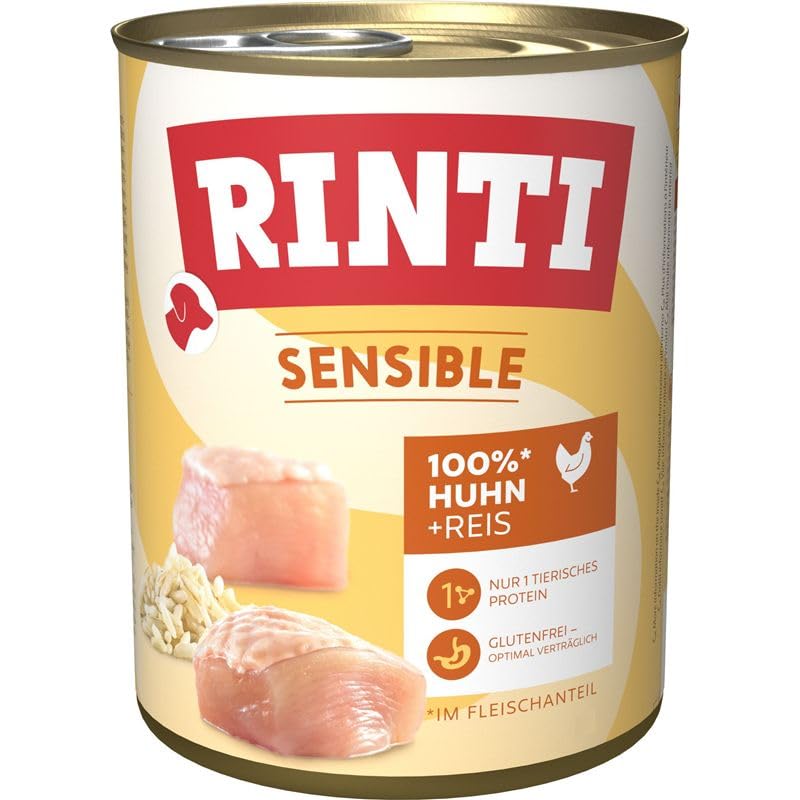 Rinti Hundefutter Sensible Huhn & Reis 800 g, 12er Pack (12 x 800 g) – Ansicht 2