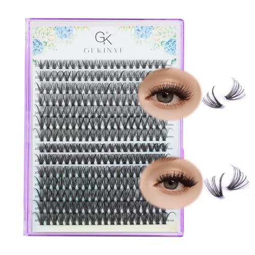 Gekinye 30D 40D Lash Clusters 280pcs - Wispy Individual Lashes 9-16mm Natural Eyelash Clusters DIY at Home