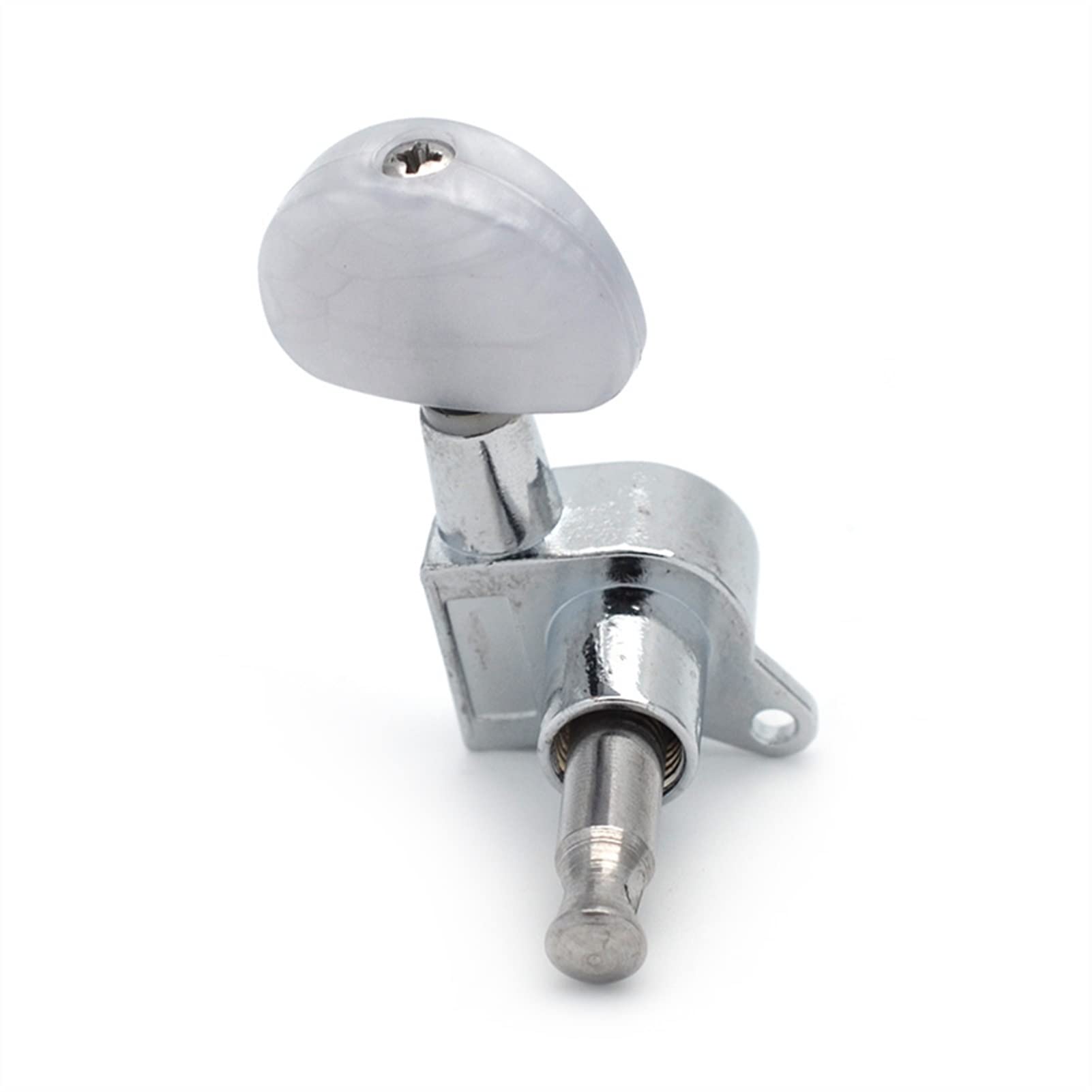 FLFL Gitarren-Mechaniken Weiße Pearl-Gitarren-String-Tuning-Pegs-Tasten-Tuner-Maschinenkopf Für E-Gitarren-Chrom (Color : 3R3L)