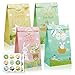 Gwhole 12 pz Sacchetti Regalo di Pasqua Carta con Adesivi Decorativi Chiusura Buste Pacchetti Borsa Bomboniera Confezione Pasquale per Compleanno Forniture Party Bambini Coniglietto Pulcino