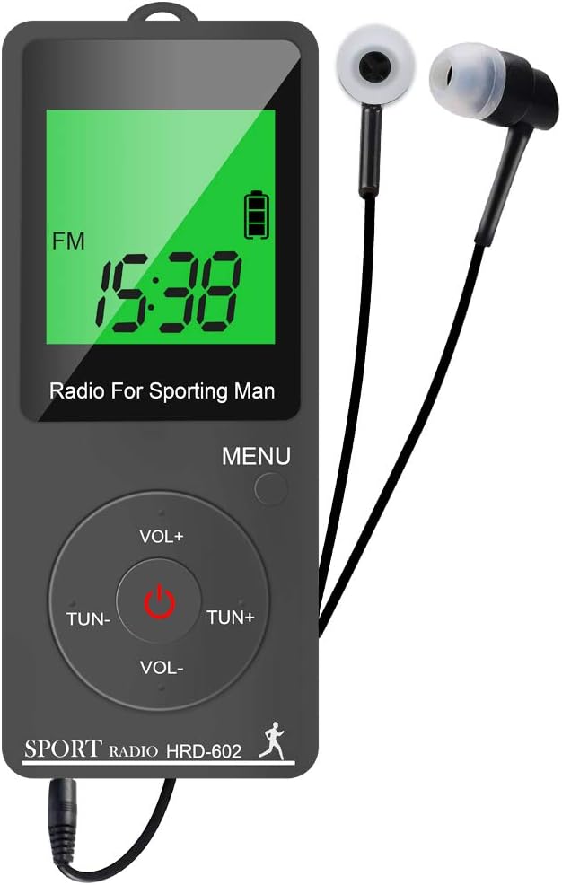 Radio de bolsillo Digital, Am FM Radio Pequeñas Portatil Recargables USB Radios con Auriculares