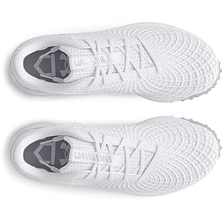 Under Armour Women's Glyde 2.0 Turf Softball Shoe, (100) White/White/Metallic Silver, 7.5