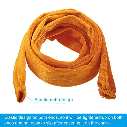 Image of PATIKIL 6ft Lamp Chain Cover, Chain Protective Sleeve Washable with Zipper for Chandelier Lighting Wires Swing Light Fixture, Orange