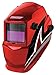 Auto Dark Weld Helmet, 4, 9-13, Red/Blk/Wht