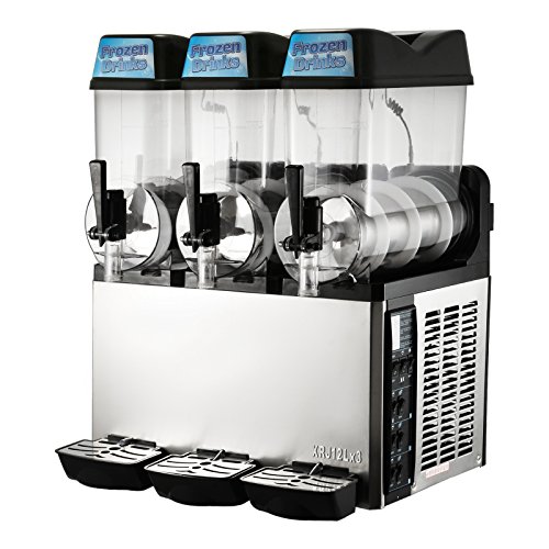 MosaicAL Frozen Drink Machine 3x12L Slush Machine Frozen Dink Maker Machine 3 Tanks for Commercial and Home Use (3x12L)