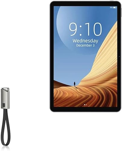 BoxWave Cable Compatible with Chuwi HiPad Air - USB Type-C Keychain Charger, Key Ring USB Type-C to Type-A 8 in USB Cable - Jet Black disponible en Yaxa Venezuela