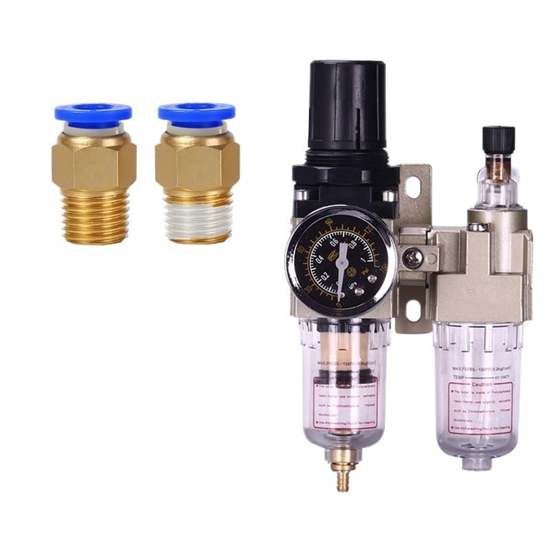 Air Pump Compressor Oil Filter Regulator Trap Pneumatic Water Separator Pressure Manual Drainage Supply AC2010-02 Type(AC2010-02 w PC10mm)