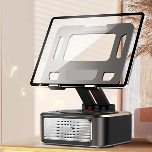 Altavoz inalámbrico portátil con soporte de tableta estéreo ajustable 360 4