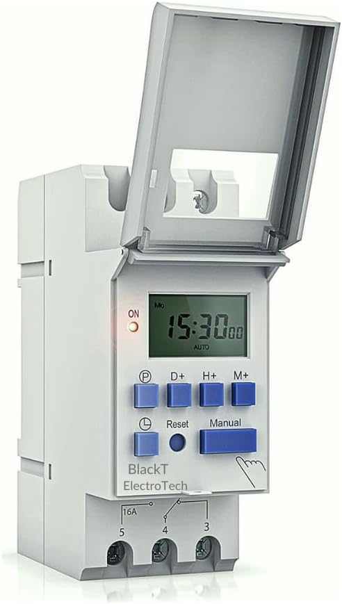 (BT41D) : 250VAC Digital LCD Display Programmable Control Counter/Time Timer Relay Switch: DIN Rail Type (Warranty 6 Months)