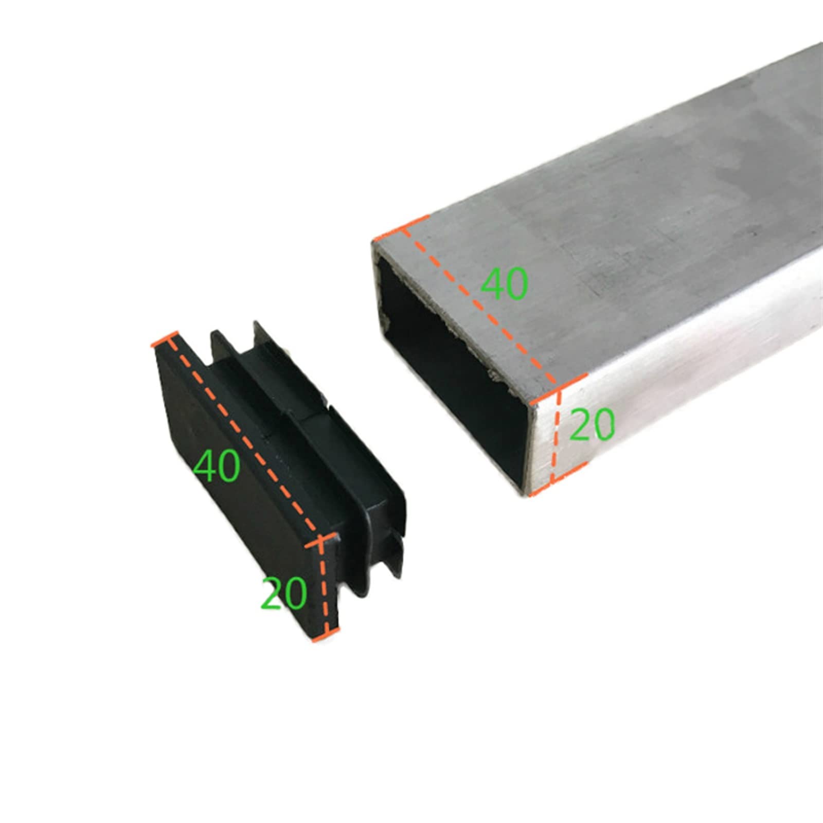 YMYNY 25 Pezzi Tappi Per Tubi Quadrati Inserti Per Tubi Quadrati In Plastica Coperture Tappi Terminali Nero 40 X 40 Mm Plastica Quadrati Tappi Terminali Inserti Tubi Per Pali Pali Recinz 88794658 - Foto 10