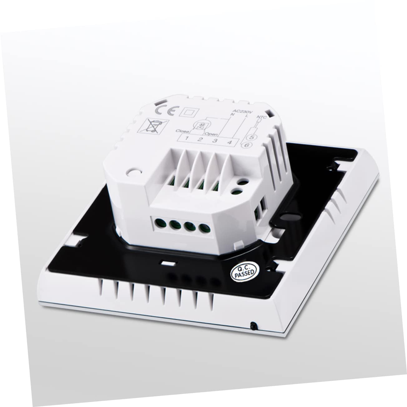 LIFKOME 1 pezzo Termostato Digitale Programmabile per Caldaia Gas Precisione Riscaldamento con Pulsanti Touch Programmazione Settimanale Nero e