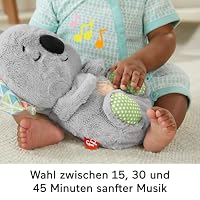 Fisher-Price Schlummer-Koala mit Sanfter Musik, Licht & Rhythmischen Atembewegungen, Koala Kuscheltier, Baby Spielzeug, Nachtlicht mit Musik für Babys, Baby Erstausstattung, für Neugeborene 0+, HBP87 – Ansicht 4