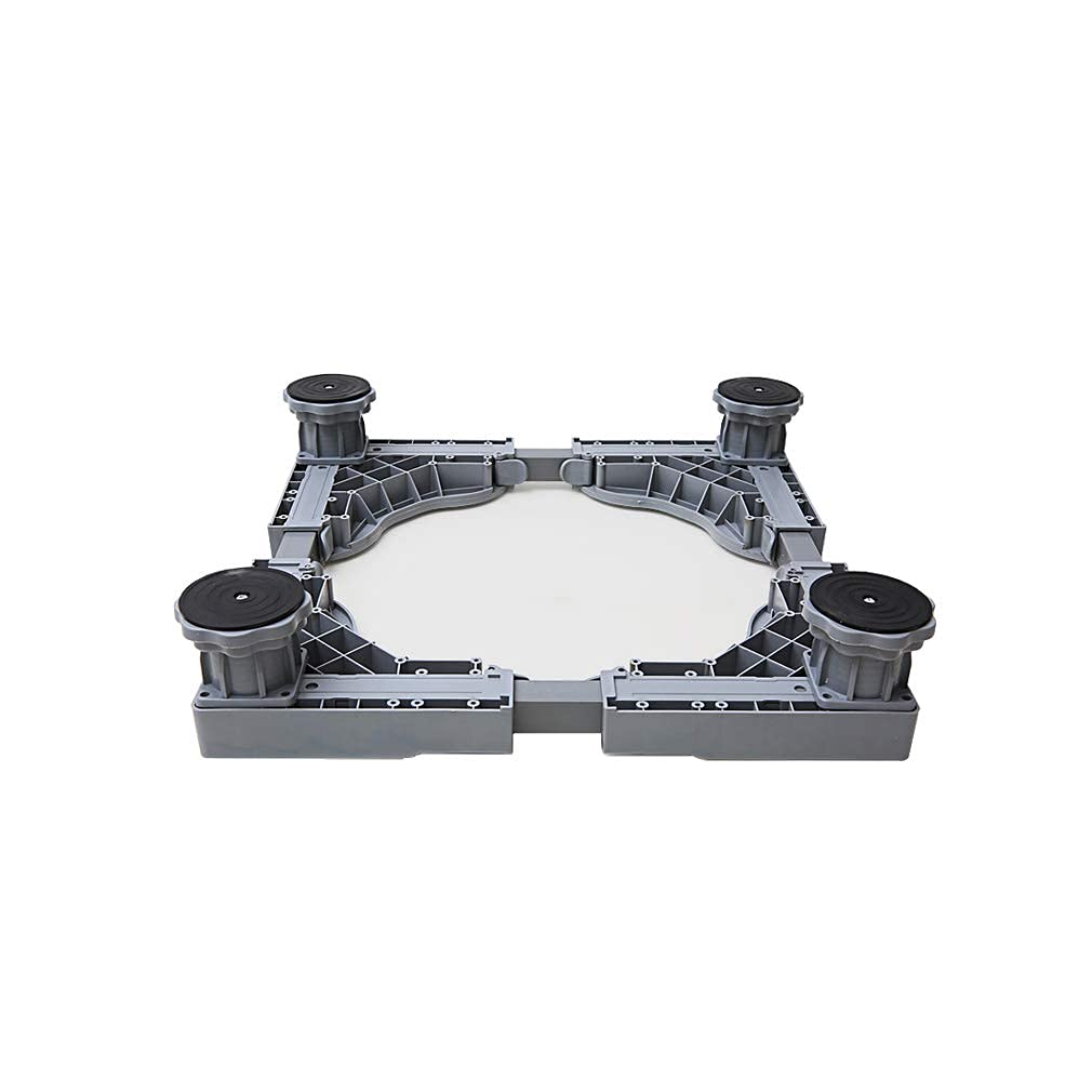 Base de soporte para lavadora, soporte para secadora, base portátil para lavadora, 47,5-63 cm, bandejas de suelo ajustables para elevar el refrigerador, soporte antivibración