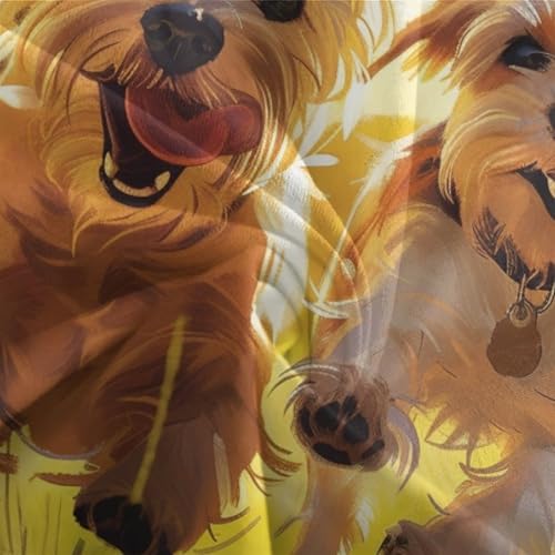 Parure de lit Yorkshire Terrier 3 pièces 135x200cm douce - 7