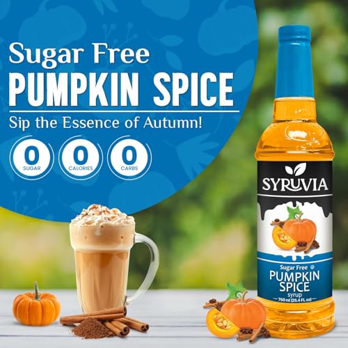 Syruvia Sugar Free Pumpkin Spice Syrup, 25.4 fl oz