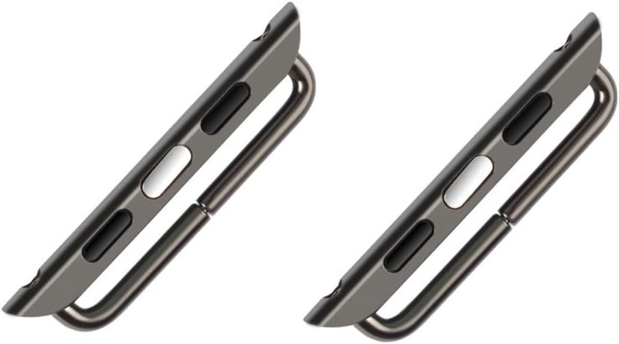 Stainless Steel Adapter for Apple Watch Band 42mm Connector, Apple Watch Buckle, Apple Watch Clasp （ Black）
