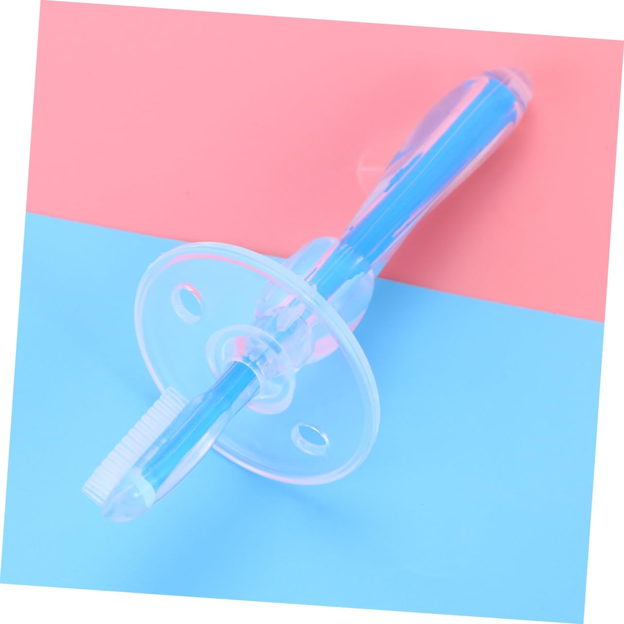 NOLITOY Silicone Baby Toothbrush 1-Pack Infant Oral Massager Soft Blue Training Brush for Babies for Teething and Oral Care