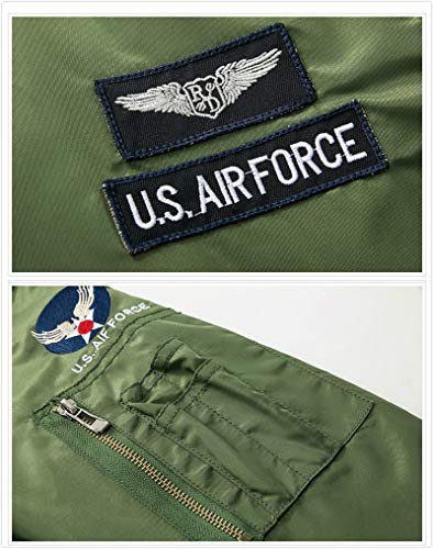 Image of CORIRESHA Mens Apollo NASA Patches Slim Fit Bomber Jackets Windbreaker