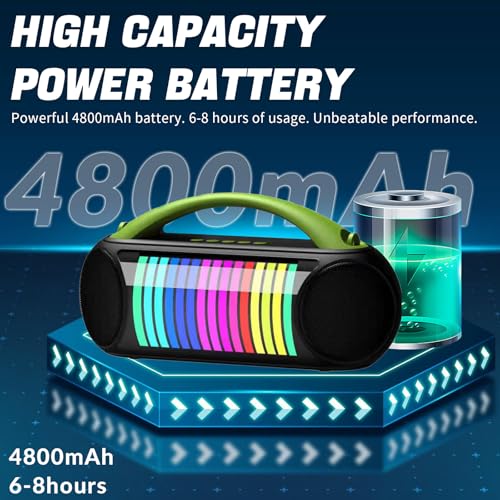 ZZA K9 Karaoke Portable Systems Wireless Karaoke Machine Sepaker,IPX4 Waterproof Wireless Speaker,100W Loud Deepbass Speaker for Indoor,Outdoor,Camping,Beach,Black