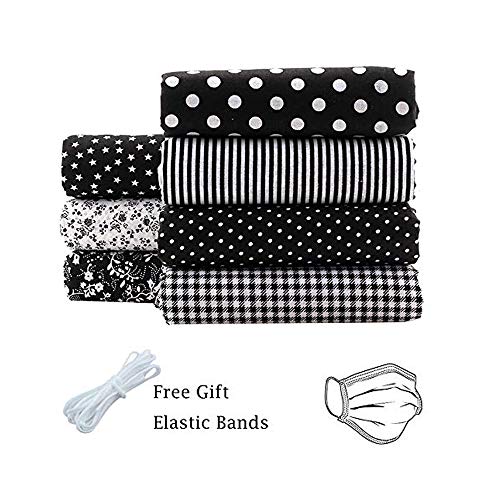 Shuanshuo Black Series Floral Cotton Fabric Textile Quilting Patchwork Fabric Fat Quarter Bundles