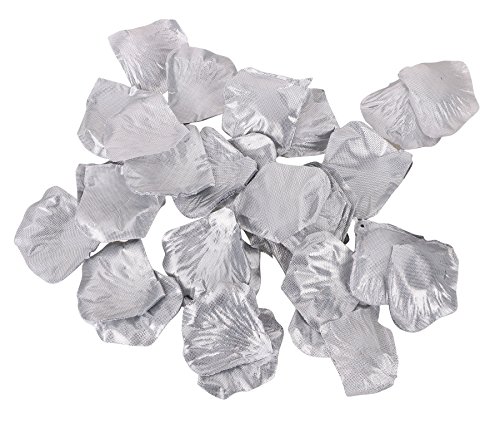 Younglove 1000 Pieces Artificial Fake Rose Petals Wedding Party Decorations Rose Petals For Weddings, Silver #TOP2