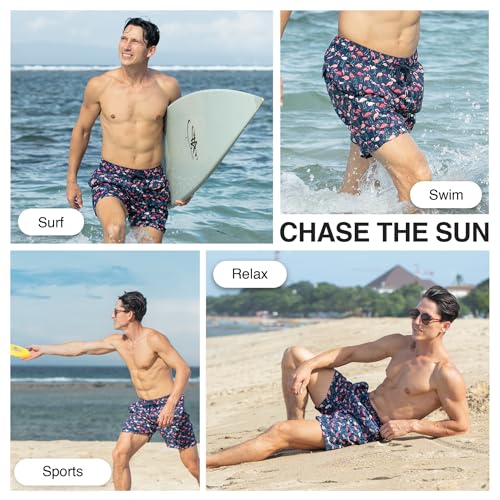 Image of Kanu Surf Men's Big Viper Extended Size Stripe Swim Trunk