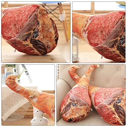 Travesseiro de pelúcia BESPORTBLE, almofada em forma de perna de galinha, novidade simulação de comi