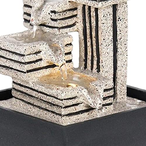 Fonte de água de mesa de 4 camadas Fonte de ornamental em cascata de cachoeira internas para sala de