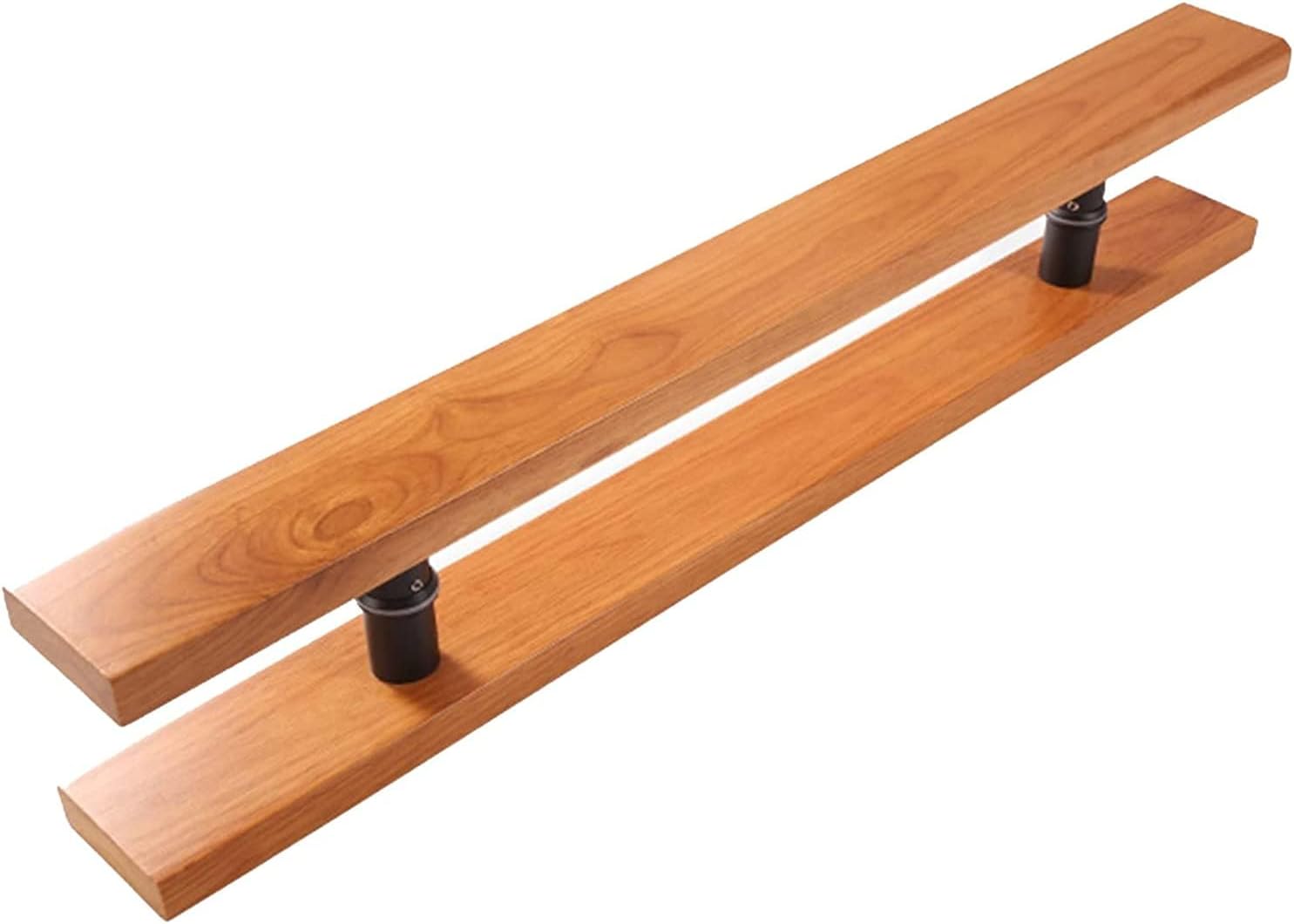 Sturdy Push Pull Door/Barn Sliding Glass Door Hardware Bar, Wide Square Gate Grab Pole, Rustic, Double Sided Wooden Door Handles for Interior Doors/40Cm/1.3Ft