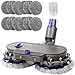 Produktbild Elektrischer Wischaufsatz für Dyson V7/V8/V10/V11/V15 Staubsauger, Wischmopp Aufsatz Set mit Abnehmbaren Wassertank und 12 Waschbare Mopps + 1 FüllbehälterElektrischer Bodenwischer