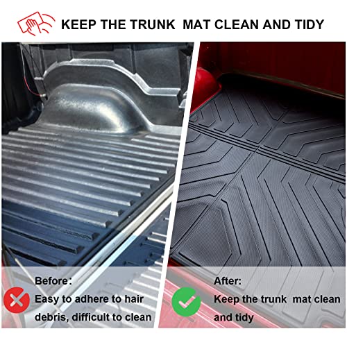 Thinzyou Fit 2019-2023 Dodge Ram 1500 Trunk Bed Mat 5.7 Ft All Weather Bed Liner 2022 Ram 1500 Accessories (5.7Ft Short Rear Trunk Mat) #TOP1