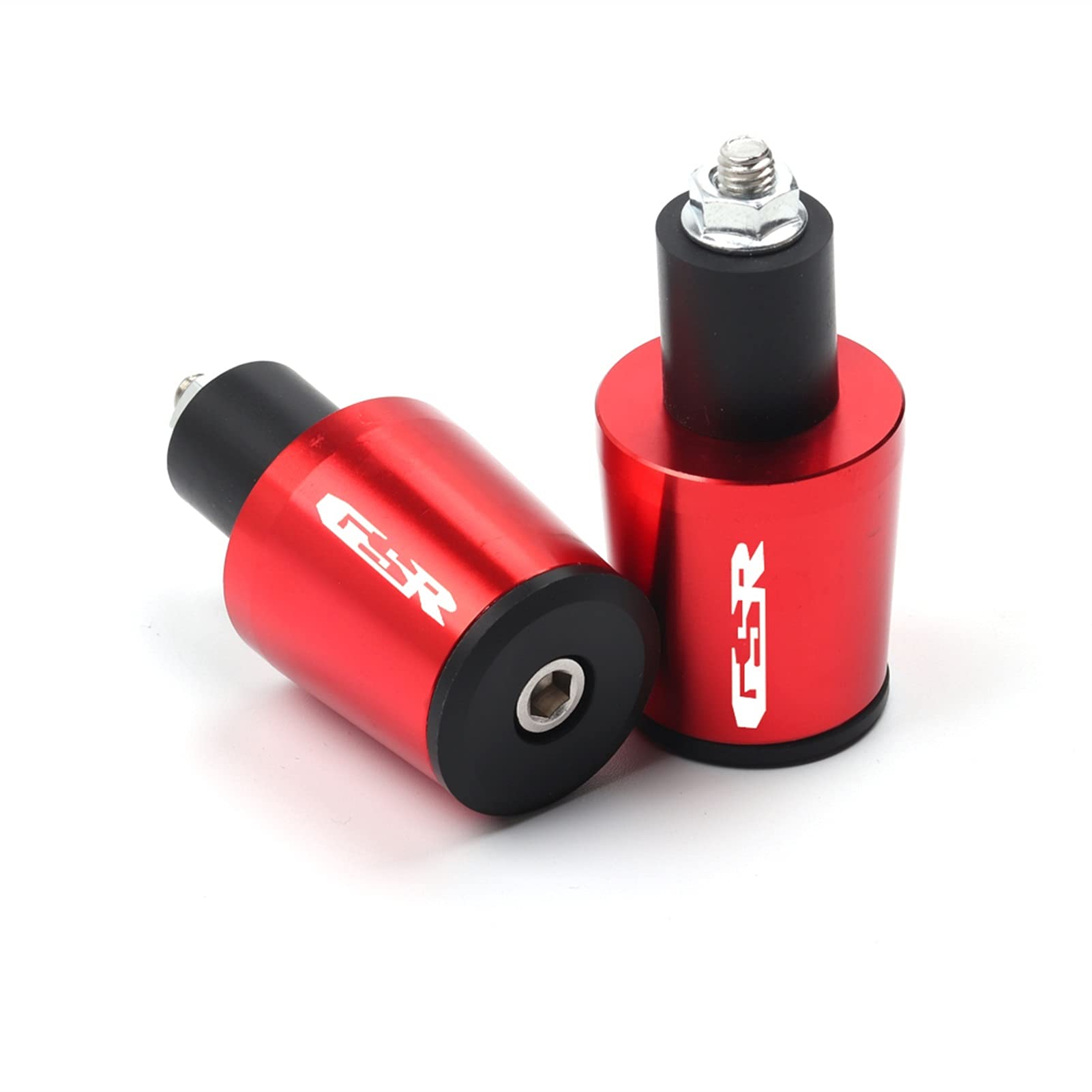 Bouchons De Guidon Moto NOLLAM - Aluminium CNC 7/8" - Pour Suzuki GSR 750/600/400 - Rouge