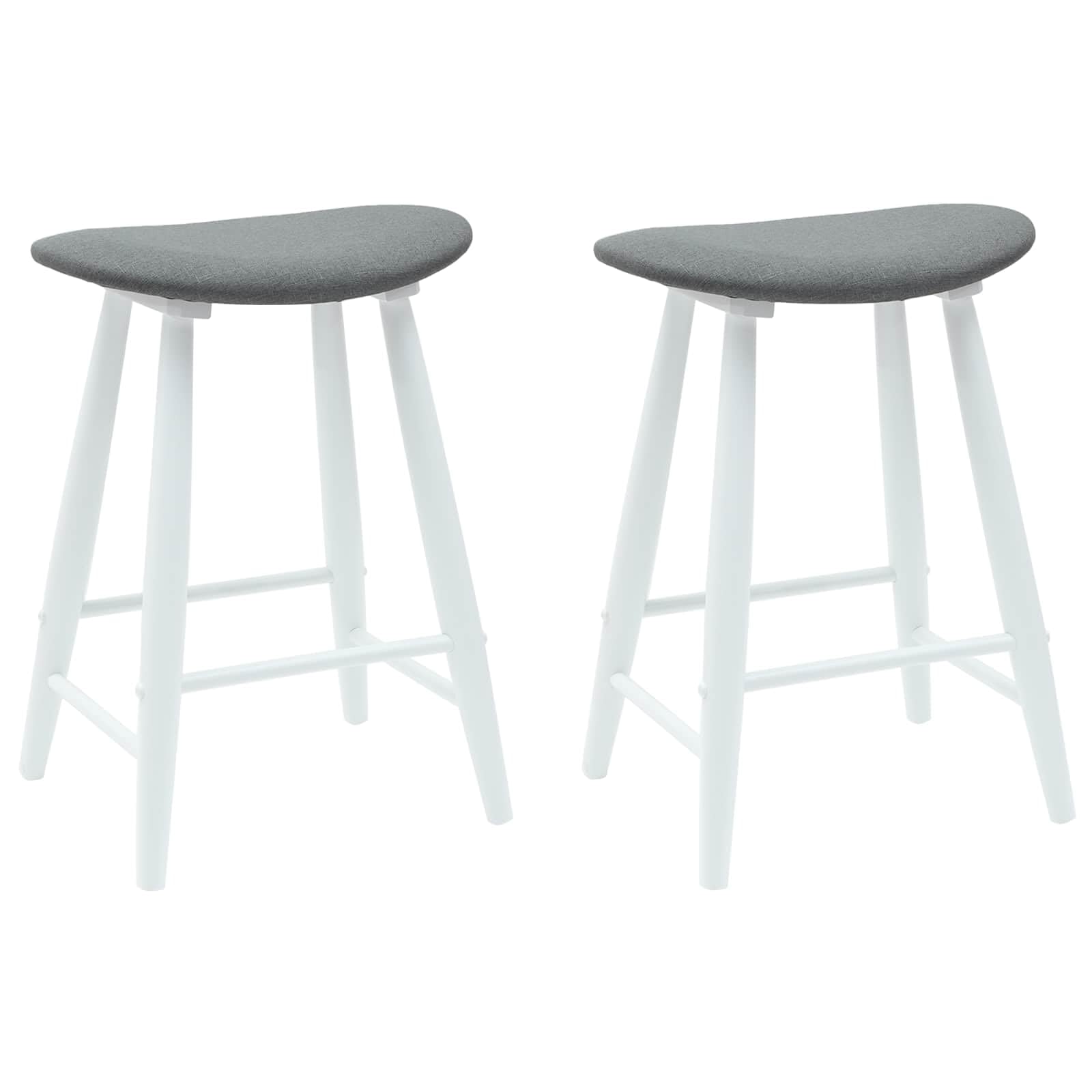 Juego de 2 sillas de comedor, color blanco, 46 x 37 x 63 cm, madera de caucho maciza, para una experiencia de asiento cómoda