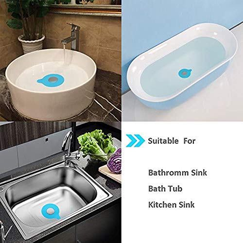 Mydio Bathtub Drain Stopper Silicone Bath Tub Drain Stopper Plug Cover ,Water-Drop Design, Blue #TOP4