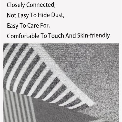 Tapis décoratif moderne gris pour masquer les imperfections du sol - 3