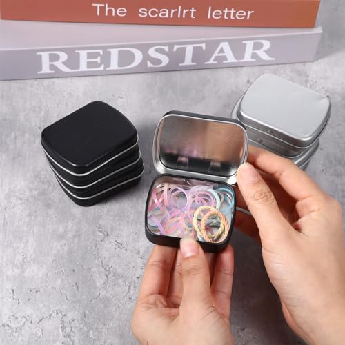 ChauLanBow 8 Stück Blechdose mit Deckel, Metalldosen mit Deckel, Kleine Metalldose, Aufbewahrungsbox mit Deckel Klein Metall, Blechdosen mit Deckel, Kleine Dosen Metall Rechteck für Kleinigkeiten