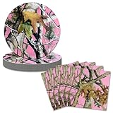 Havercamp Pink Hunting Camo Party Supplies for 16 guests: includes 16 ea. 7' Plates, 16 Napkins. Authentic, Licensed, Next Camo in Pink!