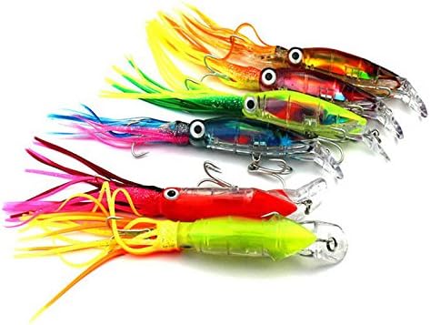 Fishing Tackle Octopus Squid Jig Hooks Shrimp Catch Length:14cm / 5.5" Baits Soft Worm Accessories Jigger