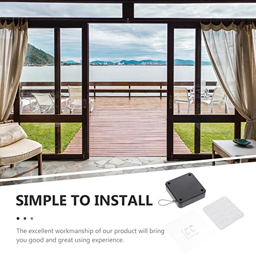 Tehaux Black Door Hinges Magnetic Screen 2Pcs Punch- Free Automatic Sensor Door Closer Sensor Sliding Door Closer Automatic Door Closer Door Closer Multifunctional Black Door Hinges Magnetic Screen #TOP3