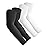 Aegend 2 Pair Sun Protection Cooling Arm Sleeves Compression - Tattoo Cover Up - Sun Sleeves for Men Women for Cycling, Running, Basketball, Golf, Black & White