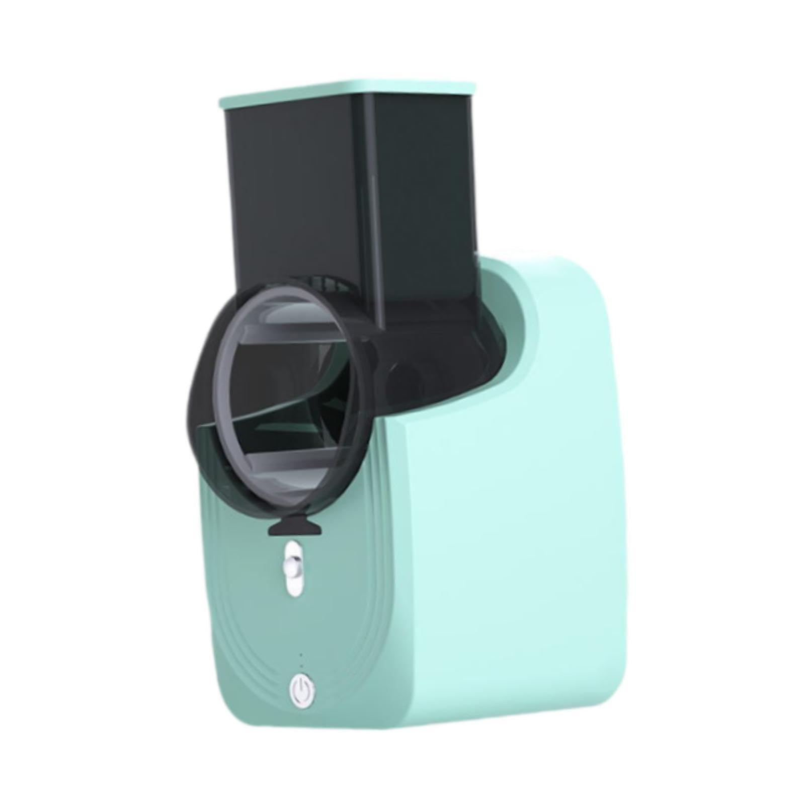 Rallador Eléctrico Rebanador Picador con 3 de Acero Inoxidable y Material Resistente Adecuado para Cocina Doméstica, Verde, Individual