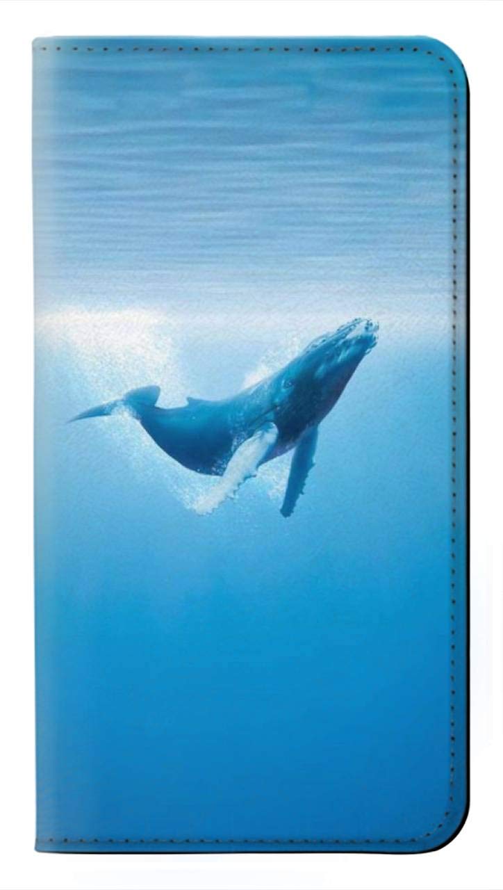 Amazon.com: RW0843 Blue Whale PU Leather Flip Case Cover for