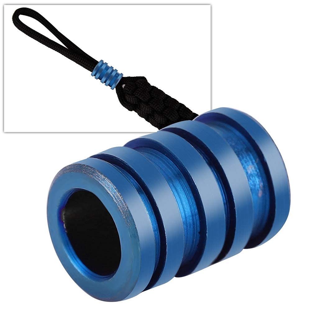 Titanium Knife Lanyard Bead, Durable and Lightweight, Parachute Cord Bead, Large Blue, Pendant for Outdoor, Everyday Carry and Sport Accessories