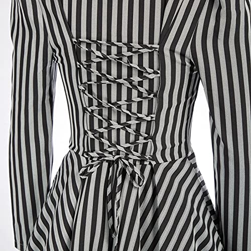 Coat High-Low Hem Stand Collar Women Long Sleeve Steampunk L 2144-7 steampunk buy now online