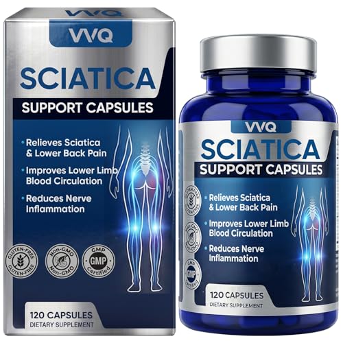 Sciatica Pain Relief & Nerve Pain Relief Supplement - Advanced Nerve Comfort Formula with R-ALA & Vitamin B Complex - Soothes Leg & Back Discomfort 120 Capsules
