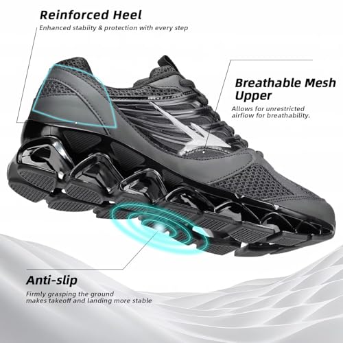 Image of Mens Running Shoes Mesh Breathable Trail Runners Fashion Sport Blade Walking Tennis Sneakers